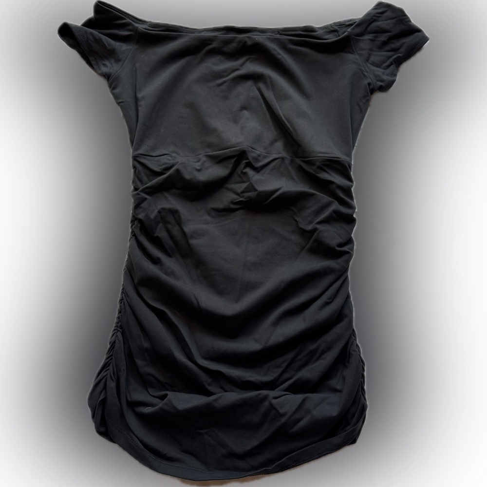 Susana Monaco Dark Grey CapSleeve Top
